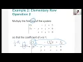 Lecture 2 - Augmented Matrix Forms and Elementary Row Operations
