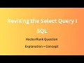 Revising the Select Query I using SQL HackerRank Question