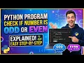Python Program to Check Even or Odd Number Step-by-Step Beginner Tutorial