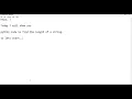 Python Program - Function to compute the length of a string