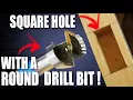 Maak een VIERKANT gat met een RONDE houtfrees!