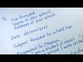 Application To The Principal For Field Trip