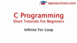 C Programming - Infinite For Loop