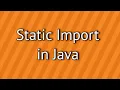 Static Import in Java