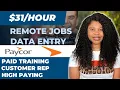 Work From Home Jobs 2025 Remote Jobs w Paycor Customer rep Tech Support