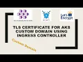 Automatic Ingress TLS with LetsEncrypt in Azure AKS