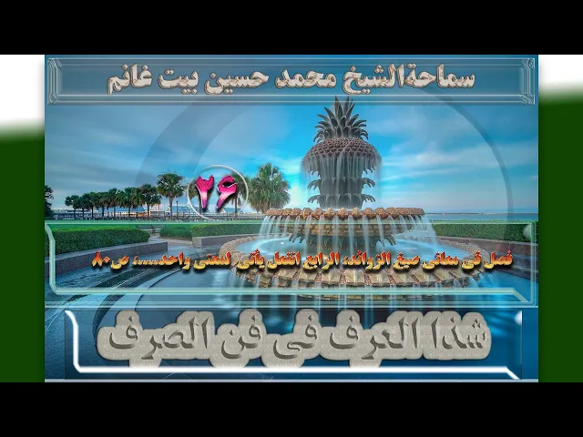 ⁣26   فصل فی معاني صیغ الزوائد، الرابع انفعل یأتي....، ص80 - الأستاذ: سماحةالشیخ محمد حسین بیت غانم