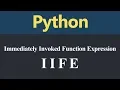 Immediately Invoked Function Expression in Python Hindi
