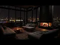 Download Lagu Mitternachtsregen und Kaminfeuer – Gemütliches Schlafzimmer mit Blick auf die regnerische Stadt 🌙🌧️🔥