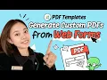 PDF Templates Generate Custom PDFs from Web Forms