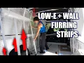 Van Wall Furring Strips Low-E Install Plywood Walls Dodge ProMaster 2500 Build