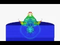 Simulation of under soil buried explosion by 2 million particles