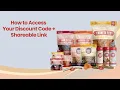 How to Access Your Discount Code Shareable Link
