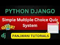Django - Simple Multiple Choice Quiz System Python Django With Mysql