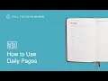 How to Use the Daily Pages in the Full Focus Planner Tutorial
