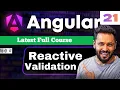 Angular 21 tutorial in Hindi Reactive Forms Validation Required Email Min Max Length