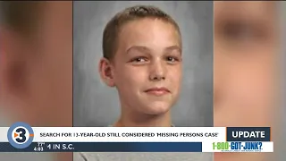Search for 13-year-old still considered missing persons case nearly 1 month after his