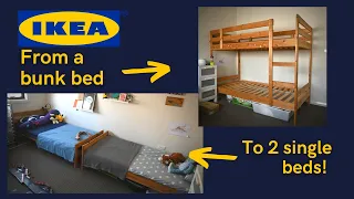 Upcycling Hack Ikea Mydal Bunk Bed to 2 Single Beds - Easy DIY Tutorial