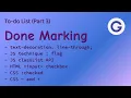To-do List Done Marking - Learning CSS and JavaScript via mini-projects