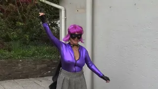 HIT-GIRL puts the bins out