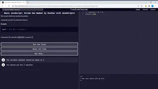 Basic JavaScript Divide One Number by Another with JavaScript freeCodeCamp
