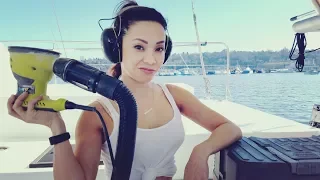 Onboard Lifestyle ep.5 Refinishing 1000 sqft of Deck…Ouch!