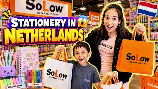 😱 Netherlands Mein Stationery Itni Costly?! 🇳🇱🛍️ SoLow Shopping with Pari & Aaryu