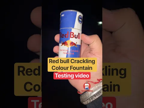 Red bull Crackling Colour Fountain #diwali #cracklingfire #fireworks #crackers #redbull #ytshorts