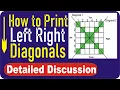 C Program to Print Left and Right Diagonal Element in 2D Array C Tutorials