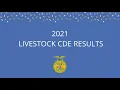 2021 Livestock CDE Results