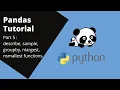 Describe Groupby nsmallest and nlargest functions - Pandas tutorial part 5