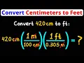 Convert Centimeters to Feet cm to ft Unit Conversion Dimensional Analysis Eat Pi