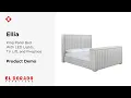 El Dorado Furniture Ellia King Panel Bed w LED Lights TV Lift Fireplace