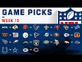 NFL Week 13 Game Picks