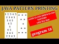 JAVA PATTERN PRINTING PROGRAM NO 18 SAND GLASS HOUR GLASS PATTERN