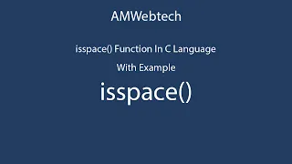 isspace in c isspace in c isspace function in c isspace function in c language LEC