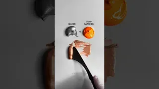 Silver Deep Saffron Color Mixing Satisfyingvideo Relaxingvisuals Colormixing 
