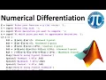 Numerical Differentiation with MATLAB code