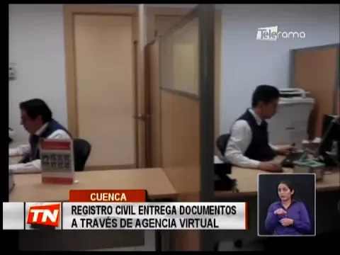 Registro civil entrega documentos a través de agencia virtual