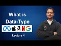 What is Data Type Data Types in Java Lecture 4 Java DSA Placement Course