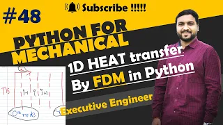 heat diffusion equation 1d using Python Python for mechanical engineer CFD python