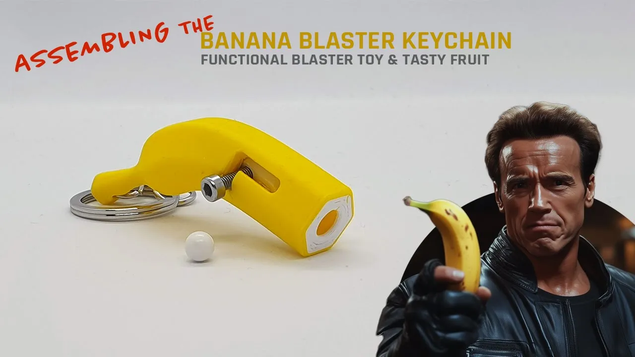 Banana Blaster Keychain — Functional Blaster Toy