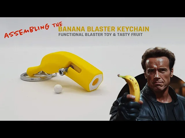 Banana Blaster Keychain — Functional Blaster Toy video thumbnail