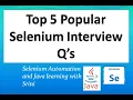 Top 5 Most Popular Selenium Interview Questions Java Interview Questions