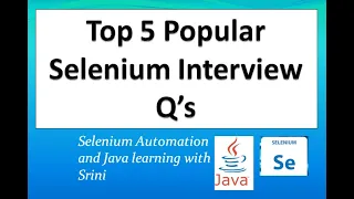 Top 5 Most Popular Selenium Interview Questions Java Interview Questions