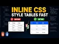 How To Insert Inline CSS Styling HTML Tables Activity WEB DEVELOPMENT