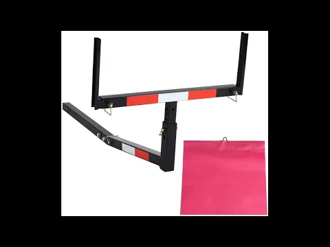 Goplus Pick up Truck Bed Hitch Extender Adjustable Extension Rack w Flag for Ladder, Rack, Canoe, Ka