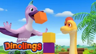 Explore Shapes with Dinosaurs | Shape Song for Kids | Dinolings Official