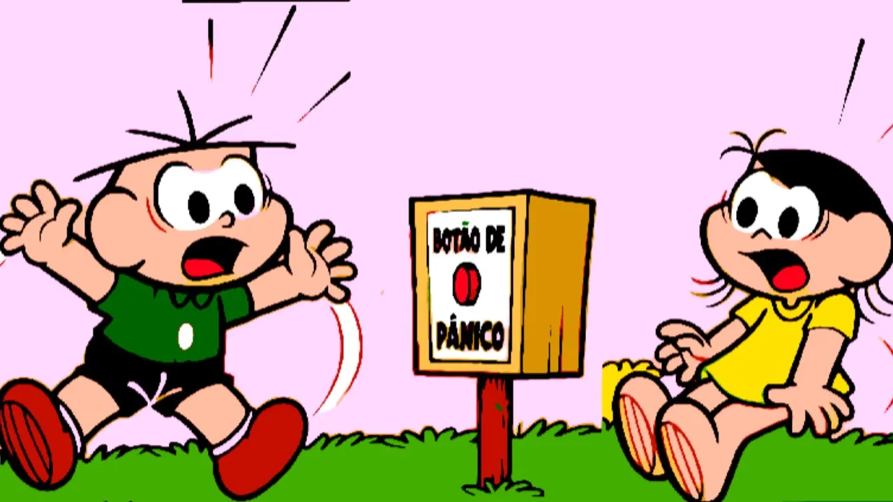 PARA QUE SERVE O BOTÃO DE PÂNICO? - QUADRINHOS DA TURMA DA MÔNICA