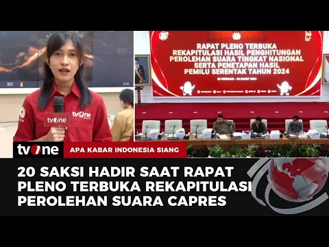 Hari Kedua, Rapat Pleno Terbuka Rekapitulasi Penghitungan Perolehan Suara Tingkat Nasional